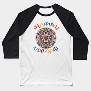 Happy dot day flower circle Baseball T-Shirt